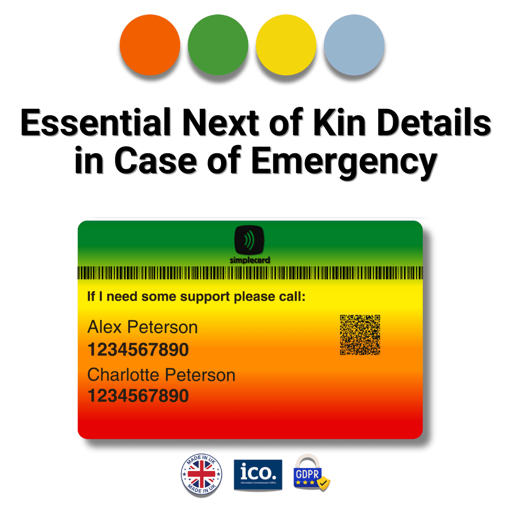 SIMPLECARD Autism Medical ID Card - Personalised ICE Awareness Card.