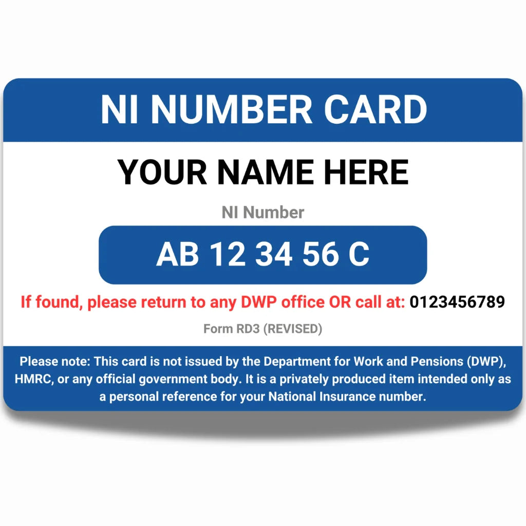 nin card example with demo nin number