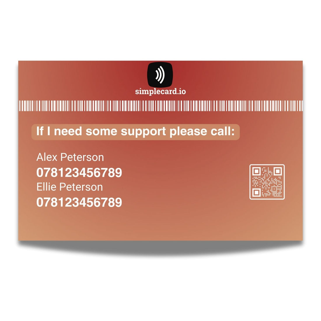 SIMPLECARD Addison's Disease Medical ID Card - Personalised ICE Awareness Card.