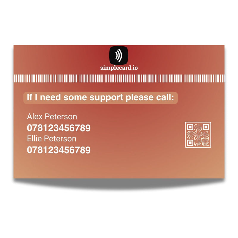 SIMPLECARD Addison's Disease Medical ID Card - Personalised ICE Awareness Card.