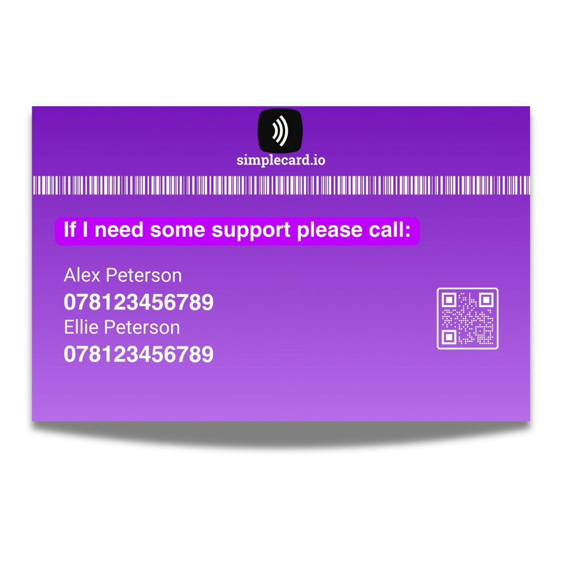 SIMPLECARD Antiphospholipid Syndrome Medical ID Card - Personalised ICE Awareness Card.