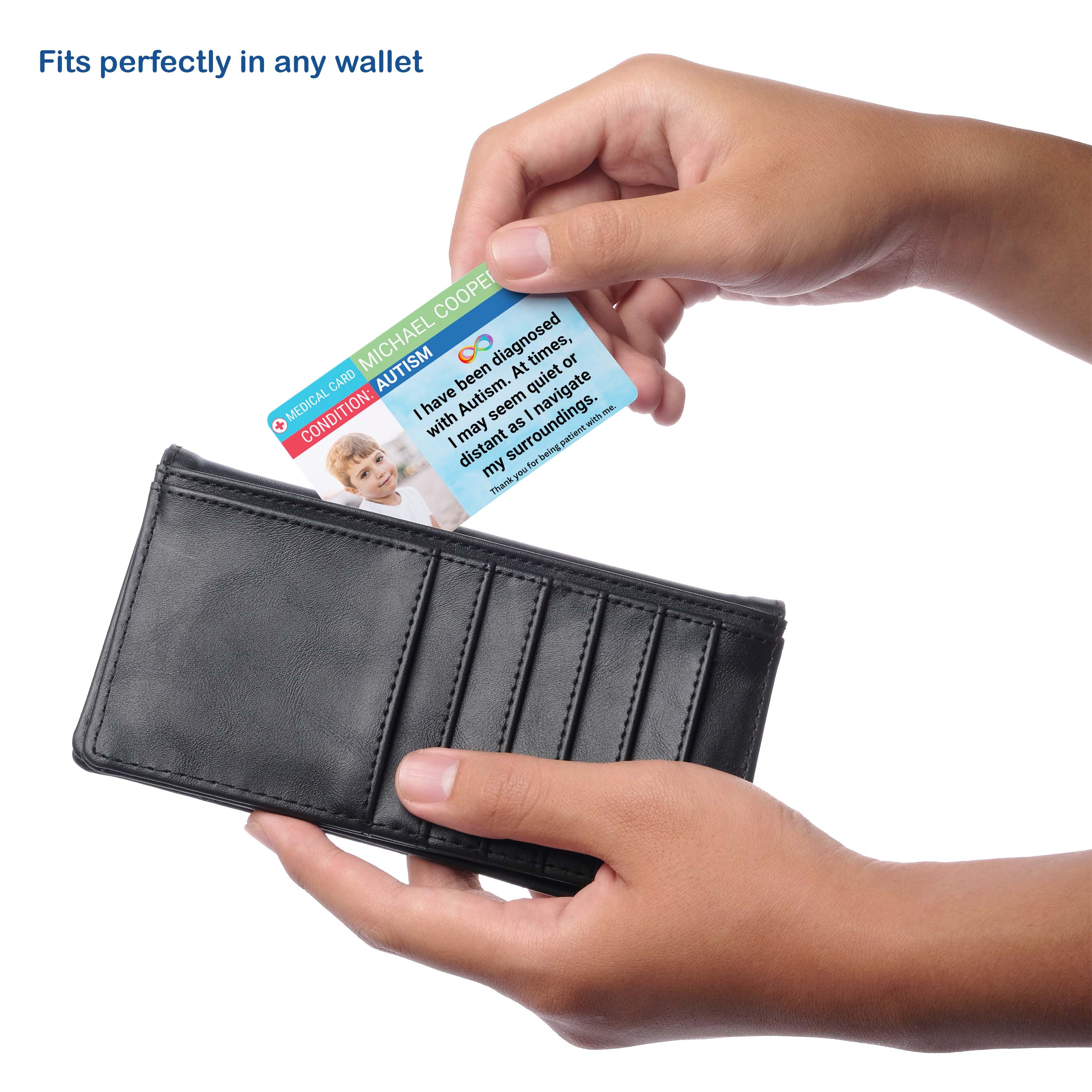 SIMPLECARD Autism Medical ID Card - Personalised ICE Awareness Card