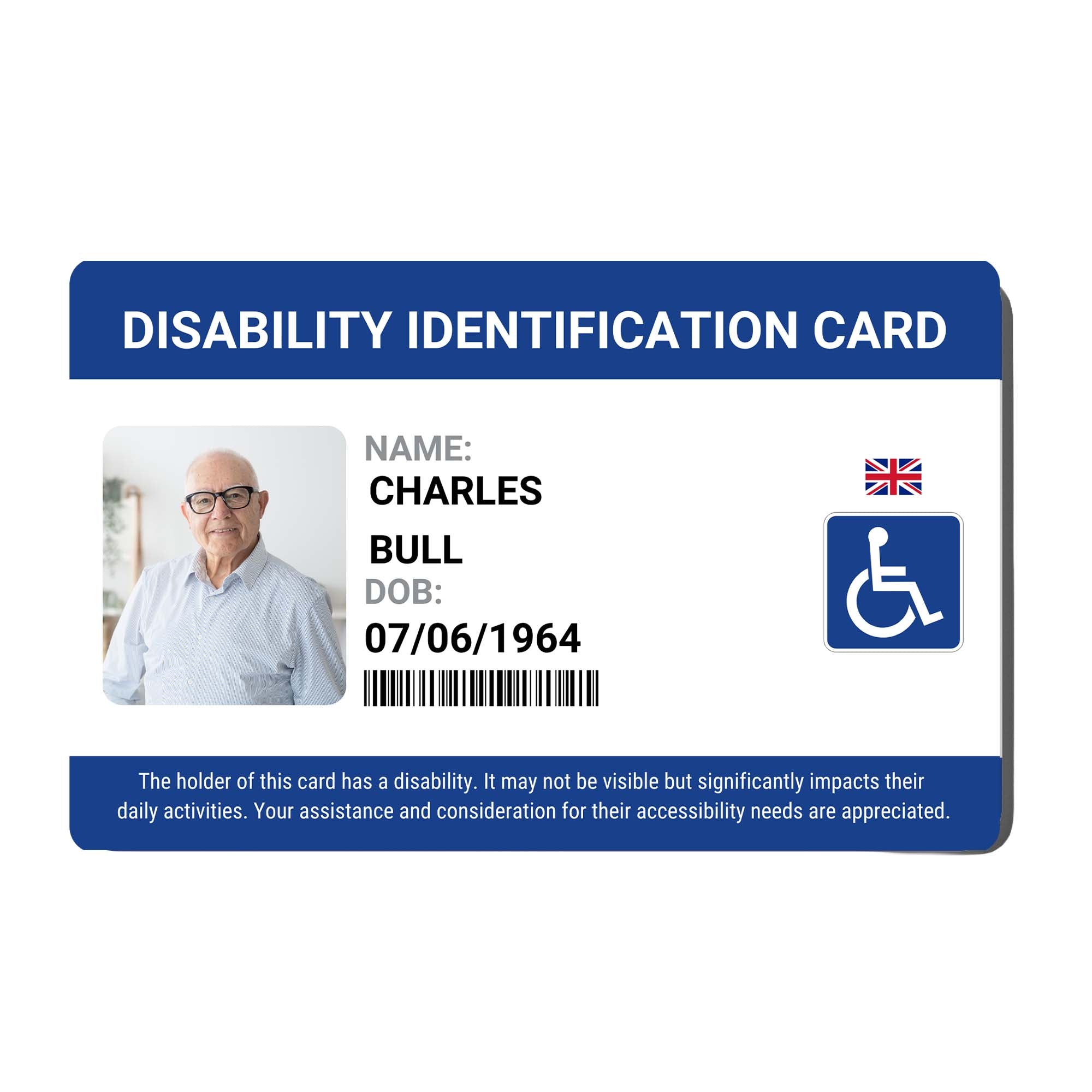 Disability Identification Card for Daily Assistance & Medical Support