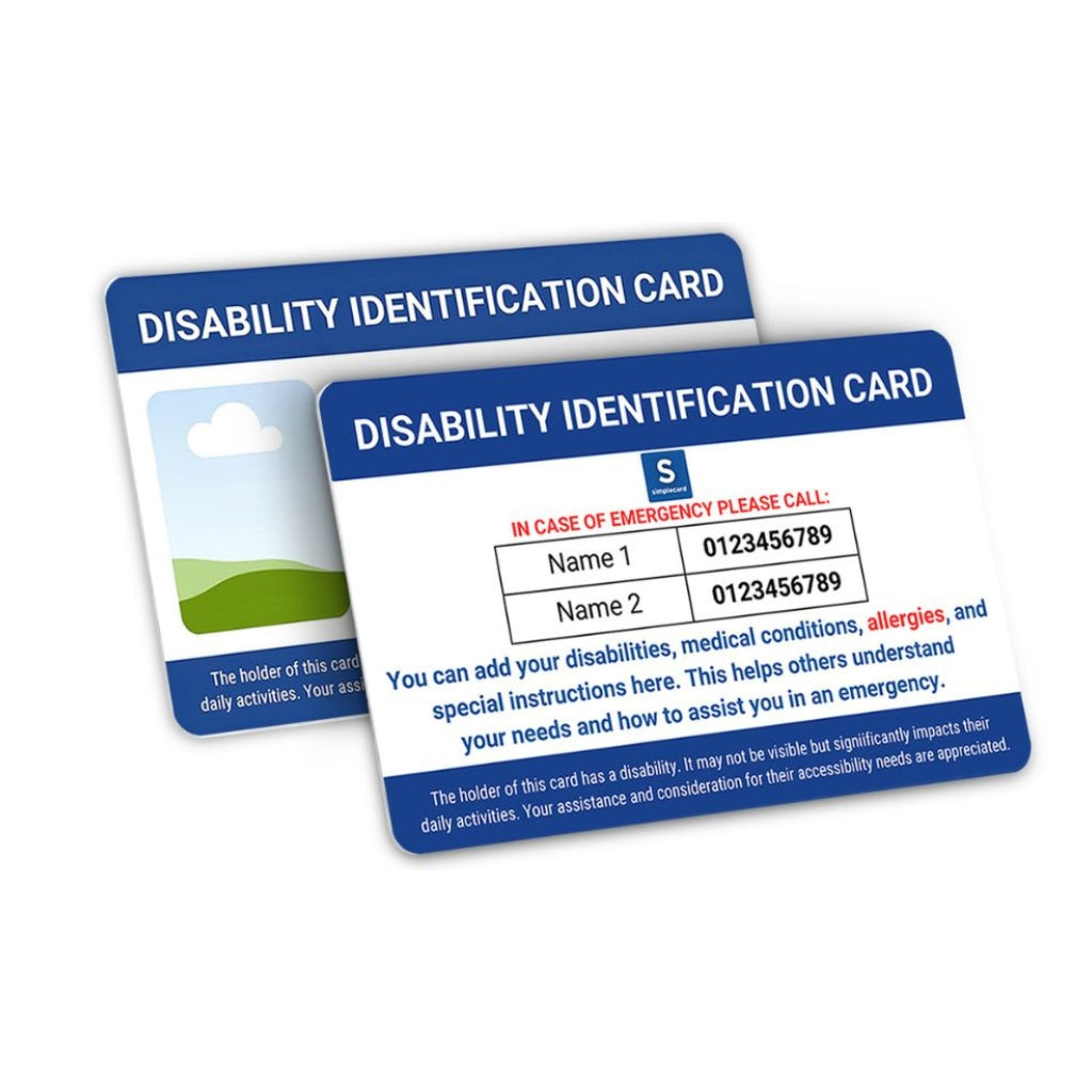 Disability Identification Card for Daily Assistance & Medical Support