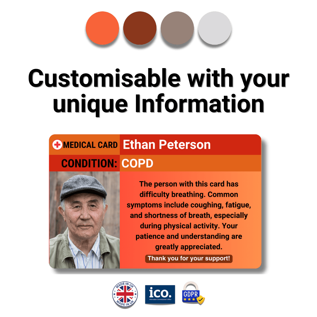 C.O.P.D In case of Emergency Awareness Medical Card - Simple Card