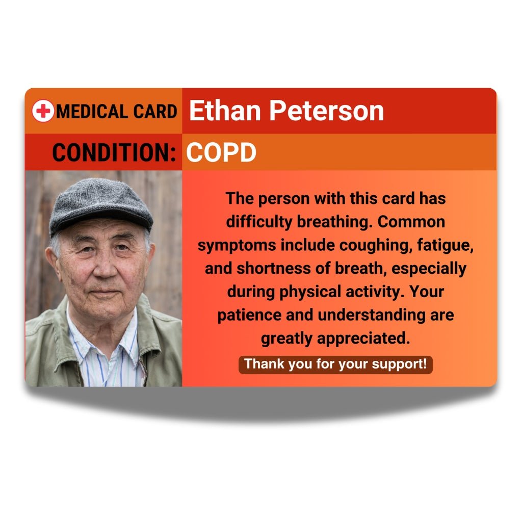 C.O.P.D In case of Emergency Awareness Medical Card - Simple Card