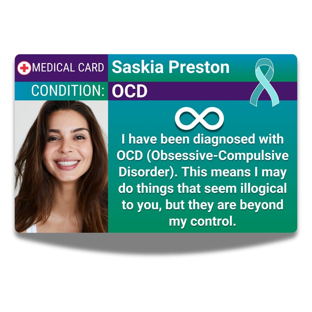 SIMPLECARD OCD Medical ID Card - Personalised ICE Awareness Card.