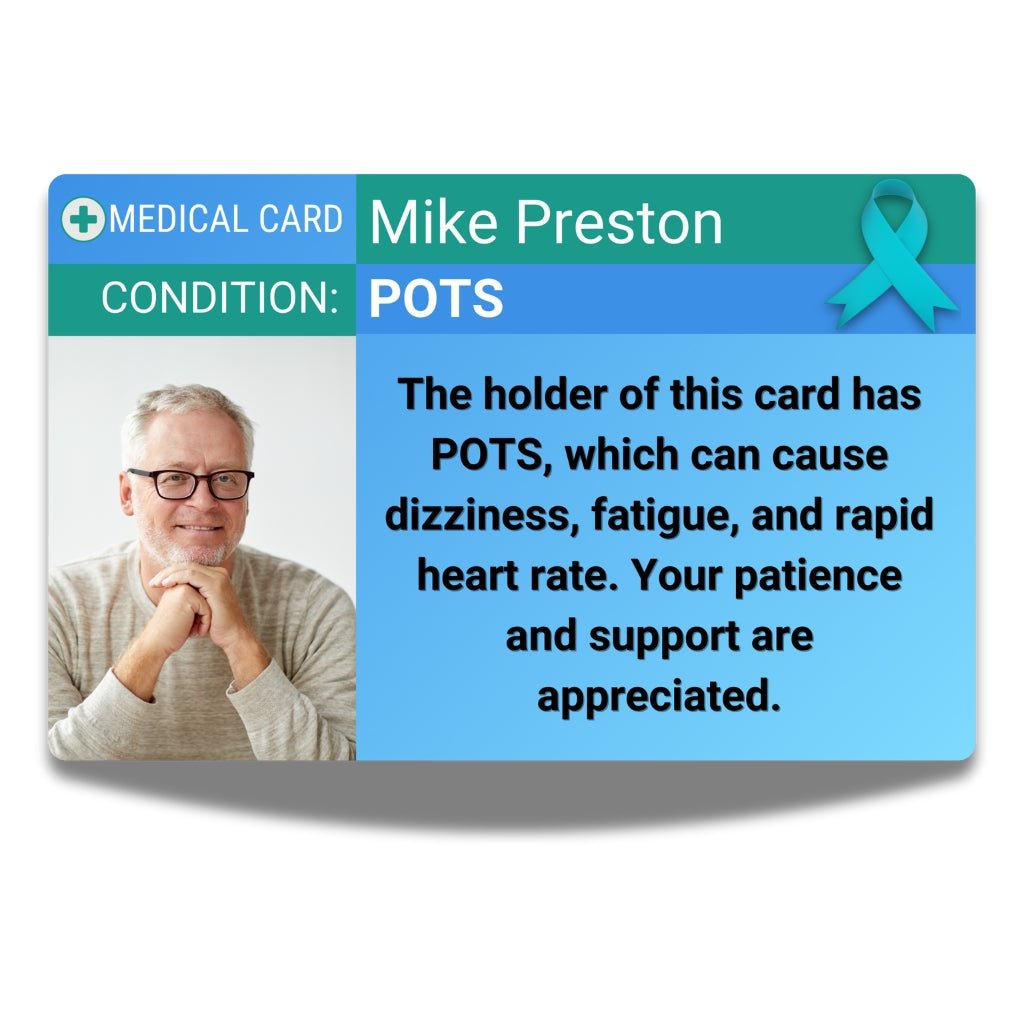 SIMPLECARD POTS Medical ID Card - Personalised ICE Awareness Card.
