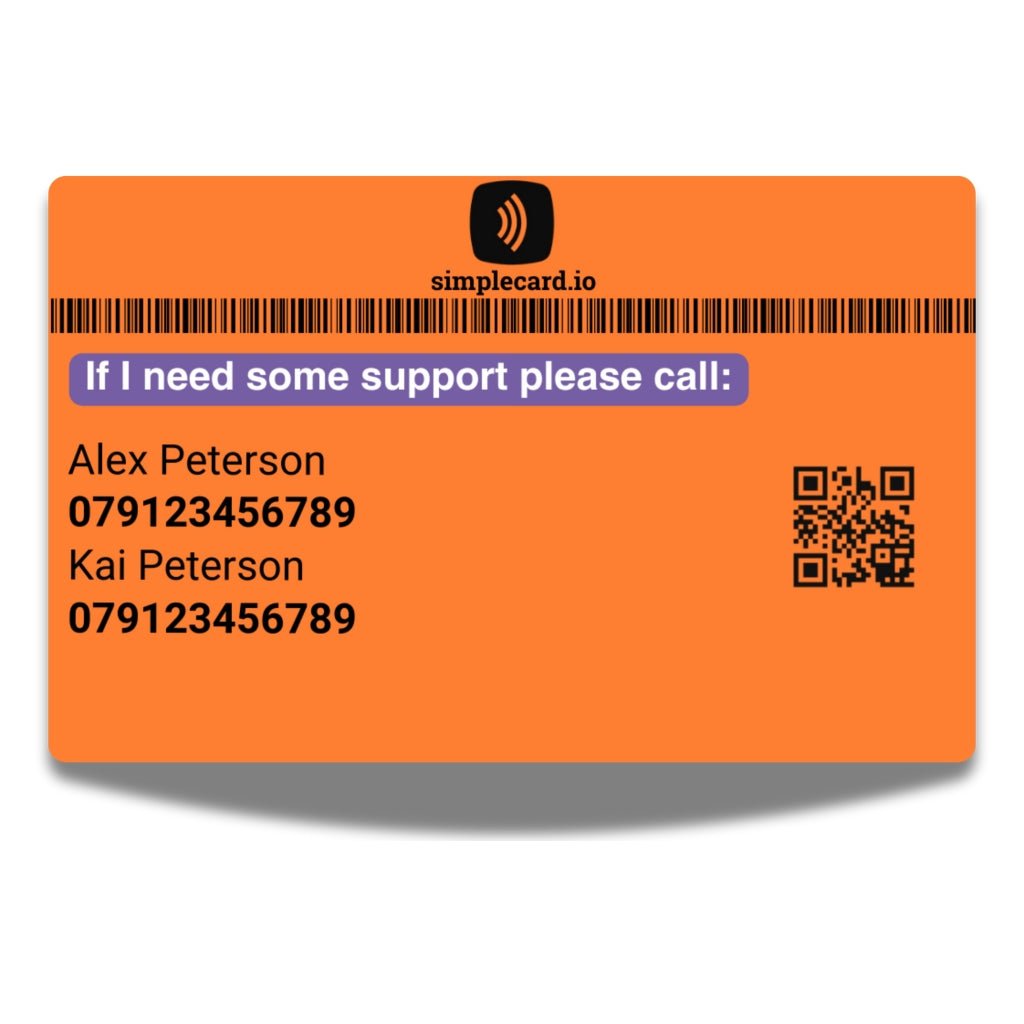SIMPLECARD Psoriasis Awareness Medical ID Card - Personalised ICE Awareness Card.