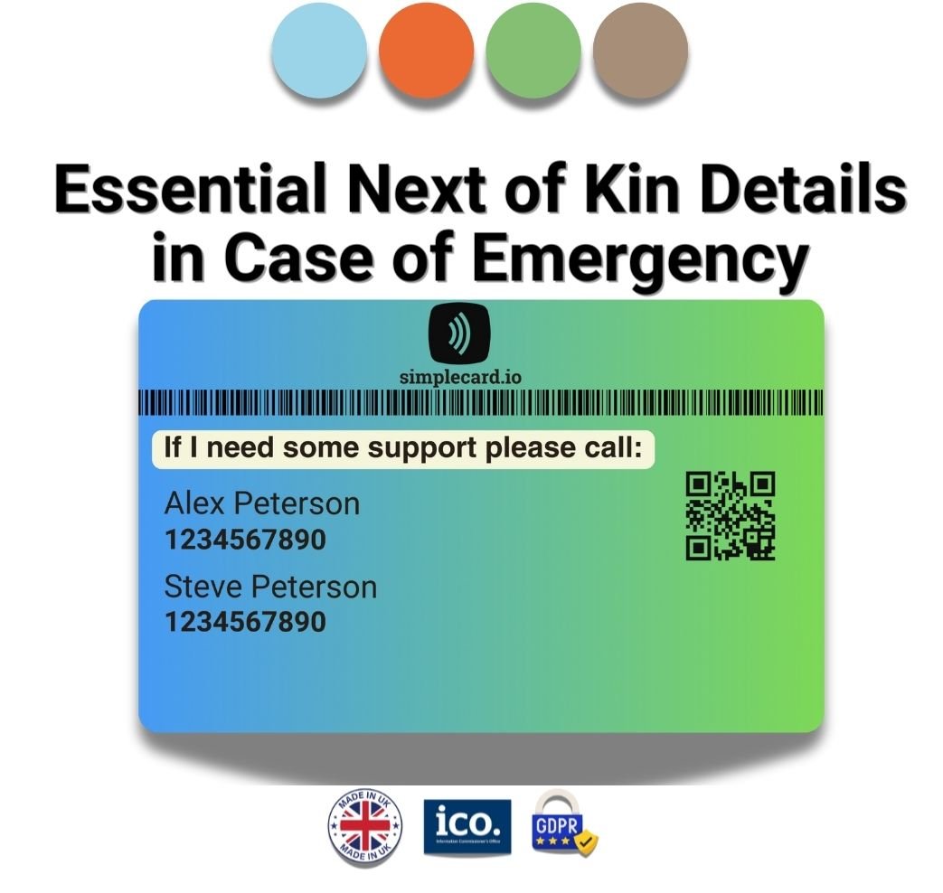SIMPLECARD PTSD Medical ID Card - Personalised ICE Awareness Card.